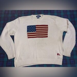 Vintage Polo Ralph Lauren 1990s American Flag Knit